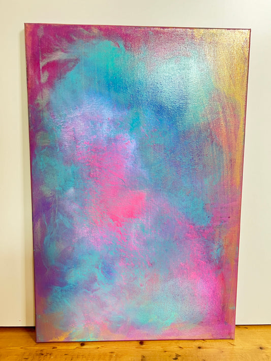 Pastel Dream – Abstraktes Acrylgemälde, 40x50cm