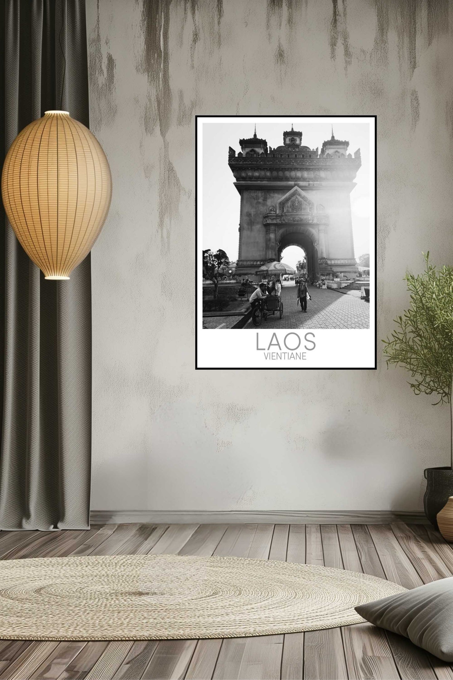 Patuxai Vientiane, Laos, Asien; Schwarz Weiss Fotografie in A4 oder A3