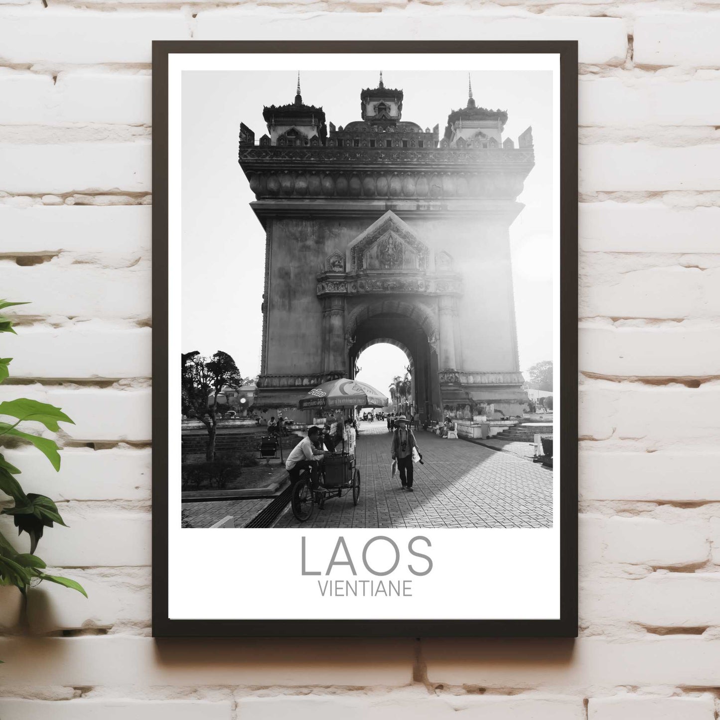 Patuxai Vientiane, Laos, Asien; Schwarz Weiss Fotografie in A4 oder A3