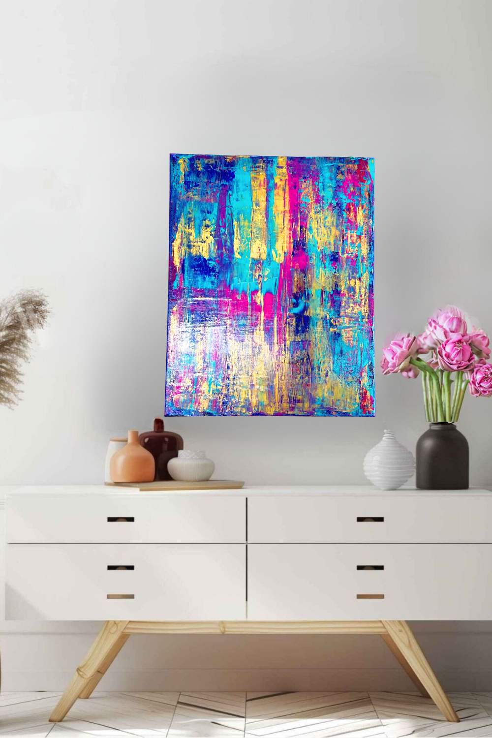 Abstraktes Gemälde Acryl auf Leinwand 40cmx60cm