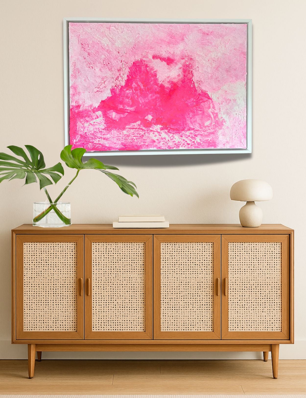 Essence of Joy – Abstraktes Acrylgemälde auf Leinwand (70x50 cm) | Original Kunstwerk mit Schattenfugenrahmen