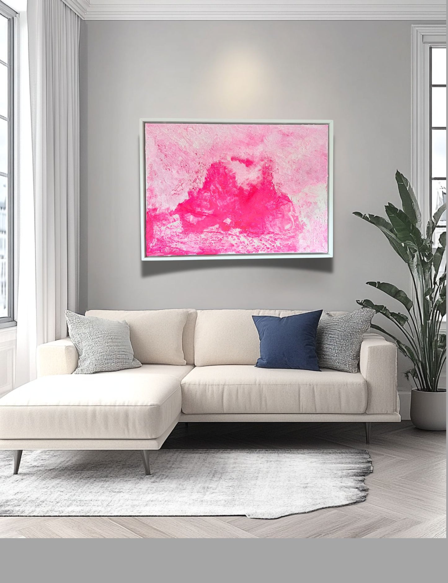 Essence of Joy – Abstraktes Acrylgemälde auf Leinwand (70x50 cm) | Original Kunstwerk mit Schattenfugenrahmen
