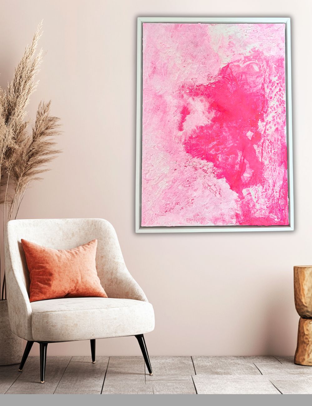 Essence of Joy – Abstraktes Acrylgemälde auf Leinwand (70x50 cm) | Original Kunstwerk mit Schattenfugenrahmen
