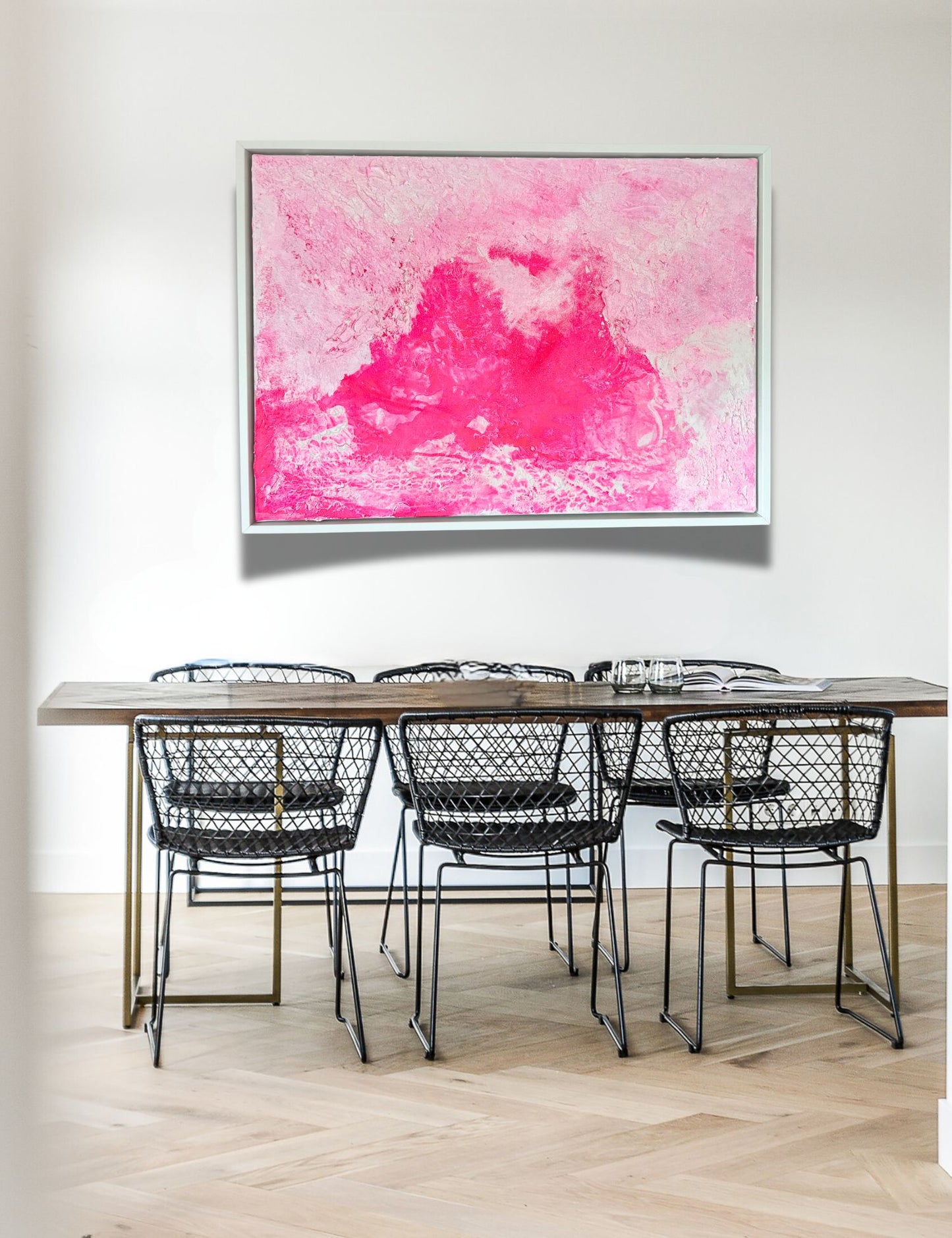 Essence of Joy – Abstraktes Acrylgemälde auf Leinwand (70x50 cm) | Original Kunstwerk mit Schattenfugenrahmen
