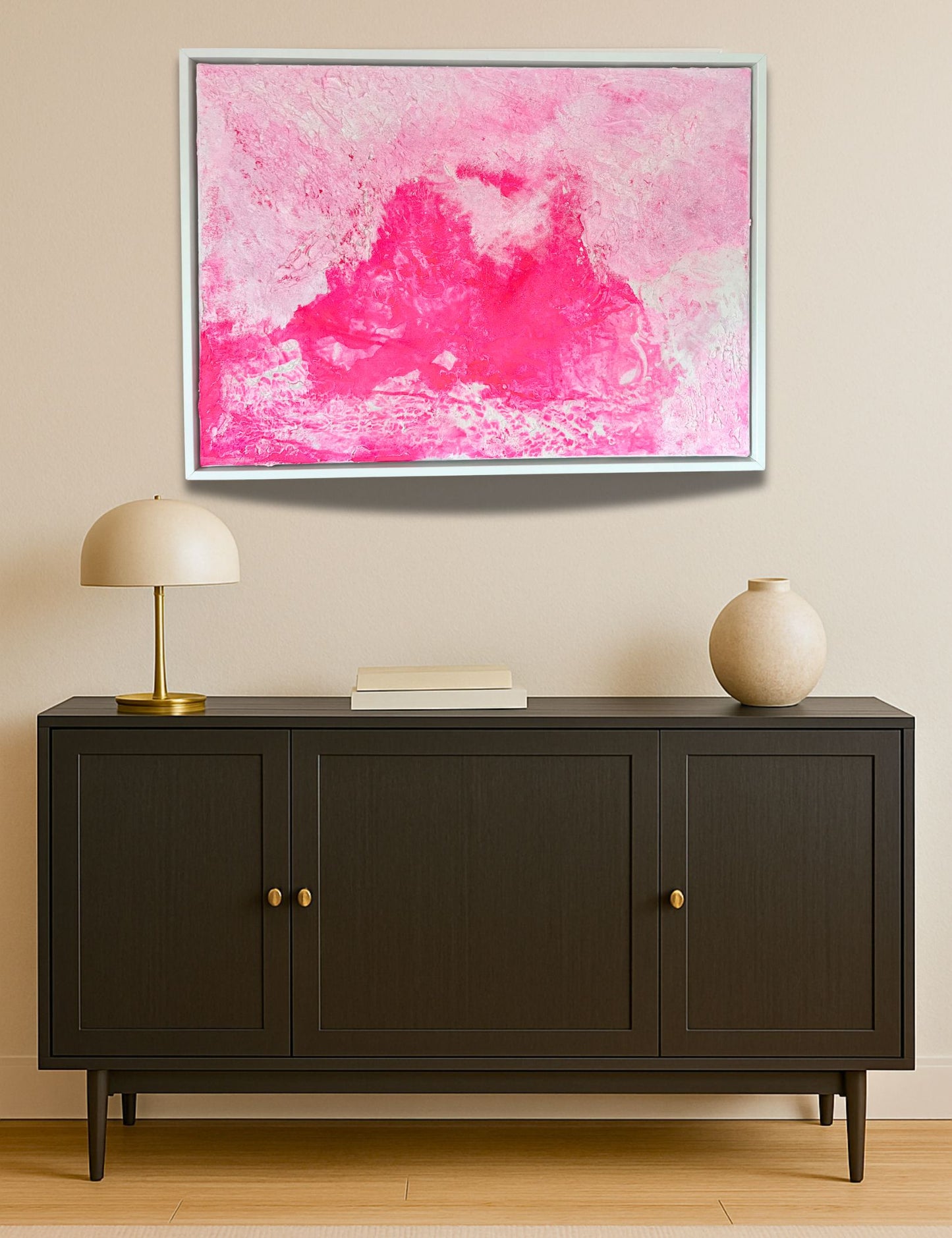 Essence of Joy – Abstraktes Acrylgemälde auf Leinwand (70x50 cm) | Original Kunstwerk mit Schattenfugenrahmen