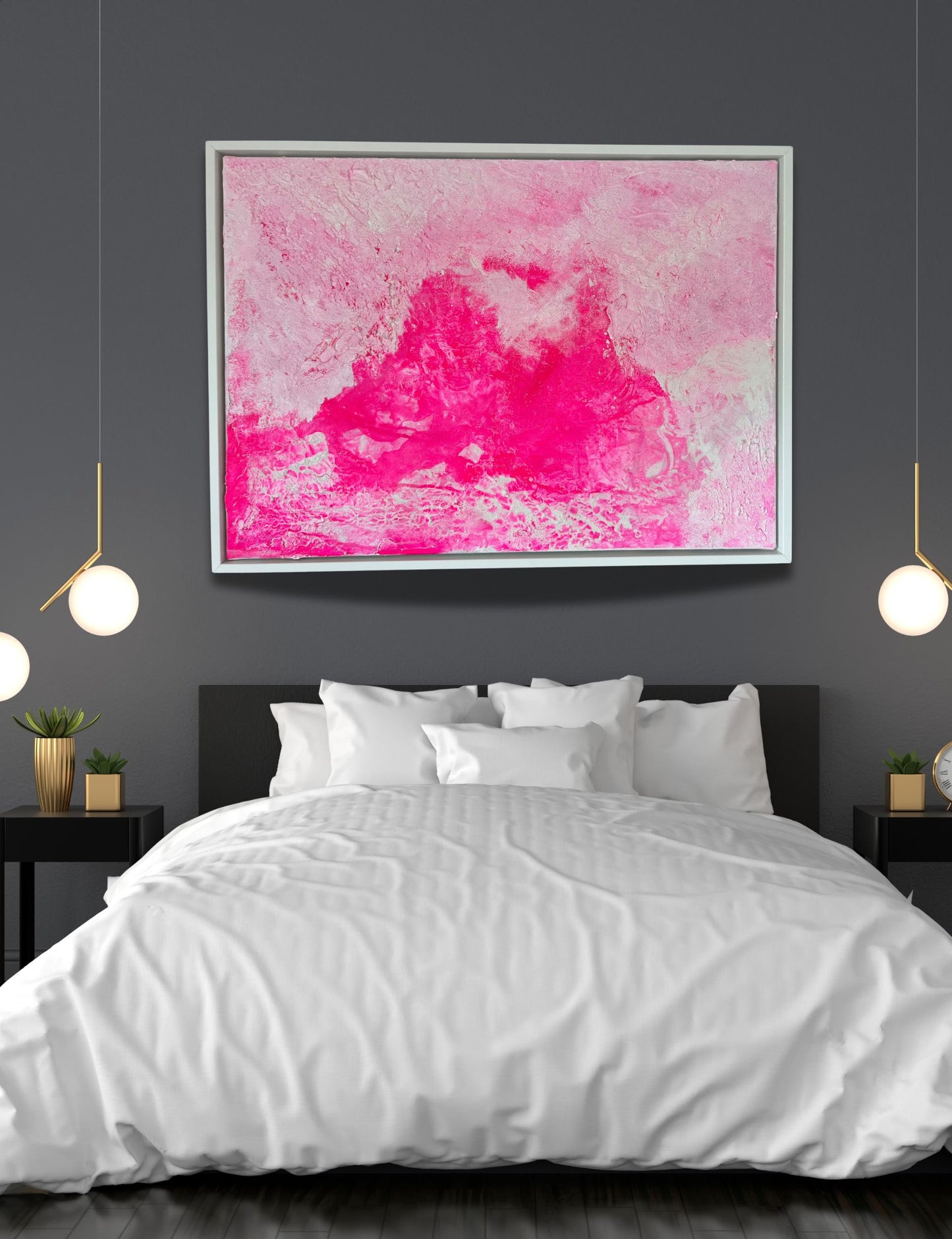 Essence of Joy – Abstraktes Acrylgemälde auf Leinwand (70x50 cm) | Original Kunstwerk mit Schattenfugenrahmen