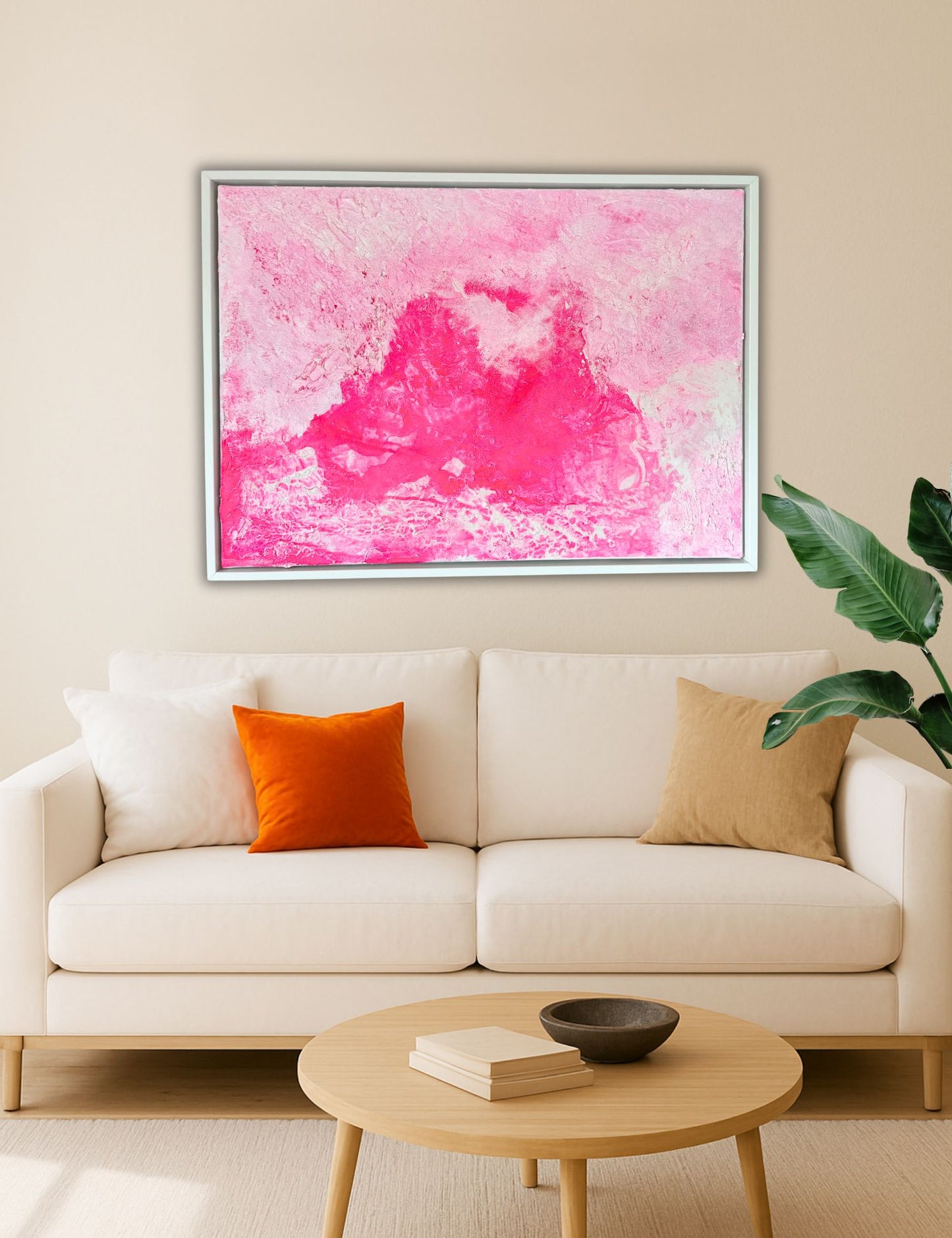 Essence of Joy – Abstraktes Acrylgemälde auf Leinwand (70x50 cm) | Original Kunstwerk mit Schattenfugenrahmen