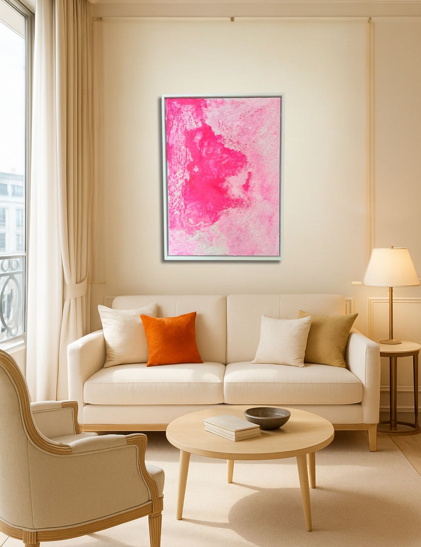 Essence of Joy – Abstraktes Acrylgemälde auf Leinwand (70x50 cm) | Original Kunstwerk mit Schattenfugenrahmen