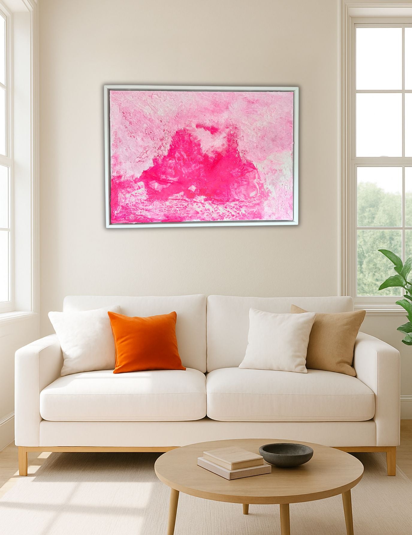 Essence of Joy – Abstraktes Acrylgemälde auf Leinwand (70x50 cm) | Original Kunstwerk mit Schattenfugenrahmen