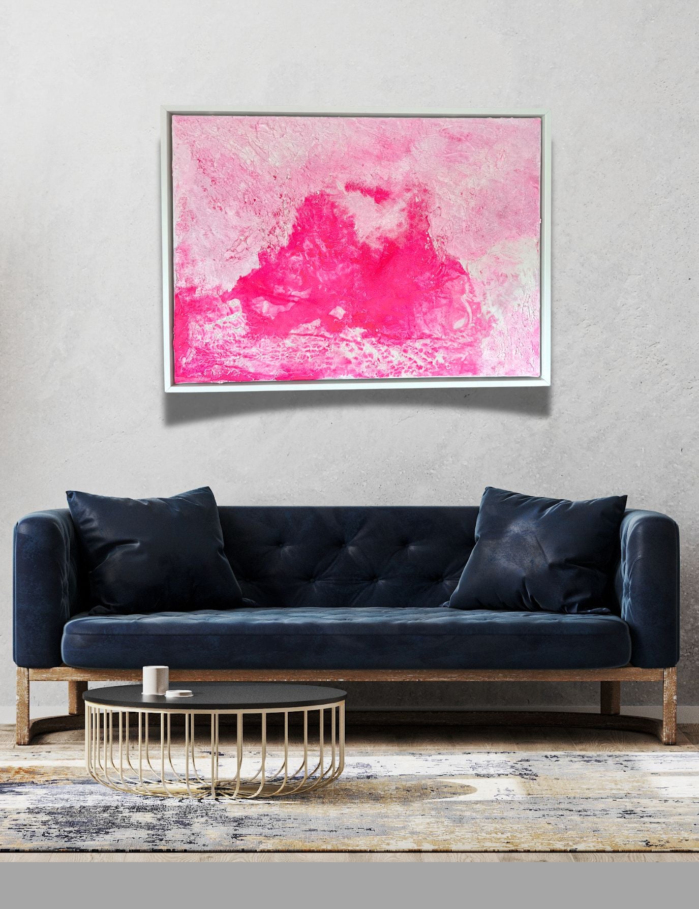 Essence of Joy – Abstraktes Acrylgemälde auf Leinwand (70x50 cm) | Original Kunstwerk mit Schattenfugenrahmen