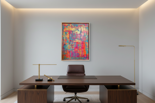 Joy – Abstraktes Acrylgemälde im Luxus Büro